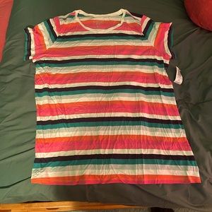 Striped crew neck t-shirt Torrid size 3